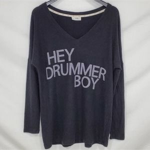 Stem V-Neck Oversized Long Sleeve Sweater